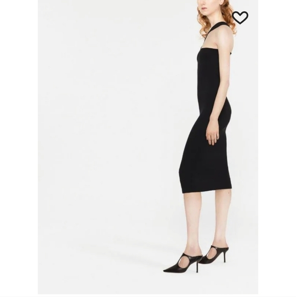 P1. NWT HELMUT LANG One Sleeve Cut Out Fitted Dress Size XS/S - Picture 3 of 7